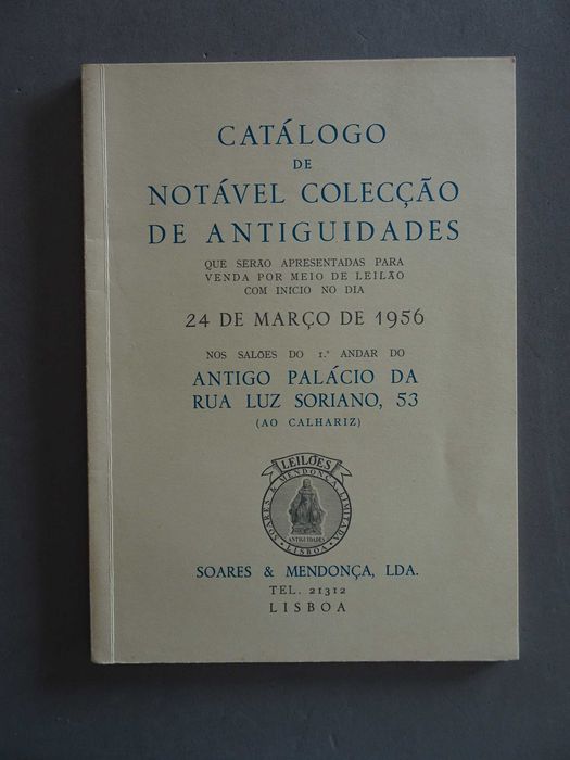 Catálogo de notável colecção de antiguidades 1956