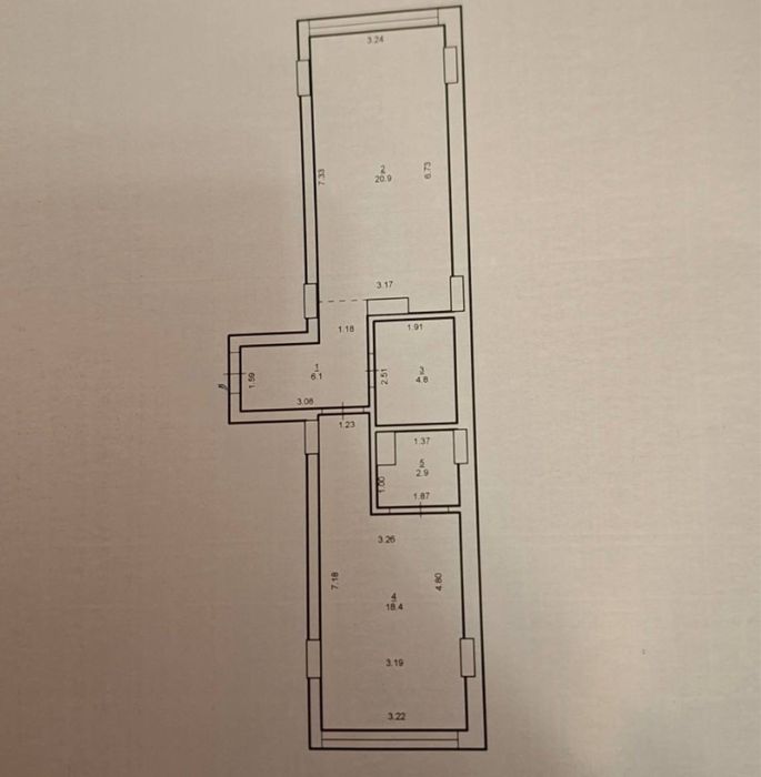 Готова до Ремонту! Двохстороння 1-кімнатна ,Паркова Алея