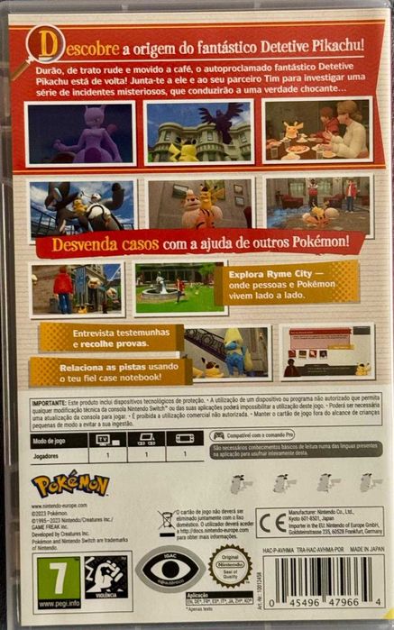 Jogo Nintendo Switch Detetive Pikachu Returns