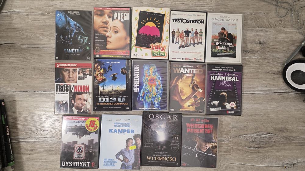 Zestaw 14 hitów filmowych na DVD. Jak nowe!