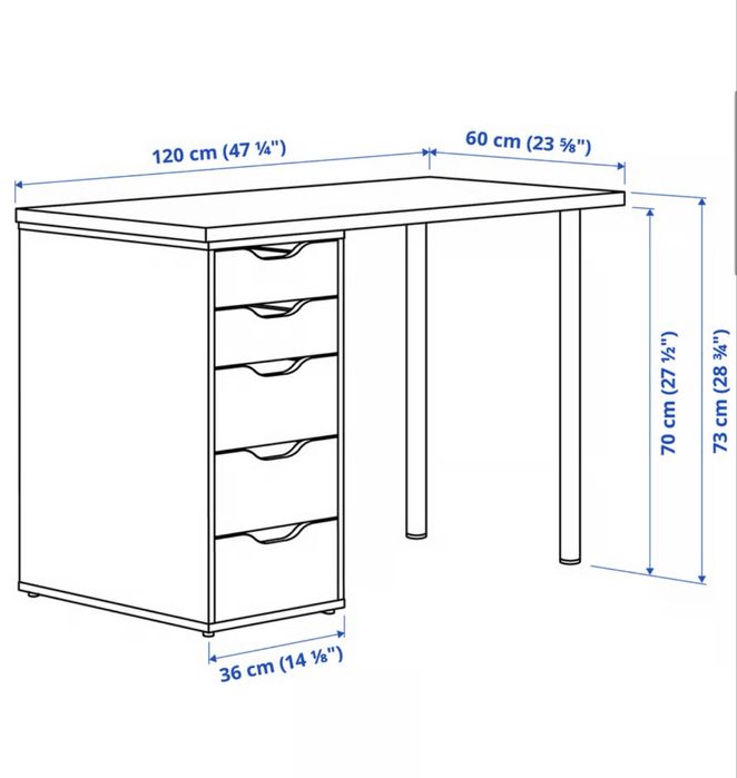 Biurko Ikea Alex 120x60