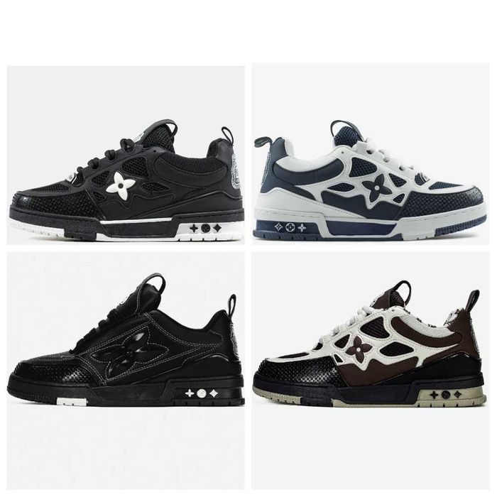 Кожаные кроссовки Louis Vuitton LV Skate Sneaker кросівки луї вітон лв