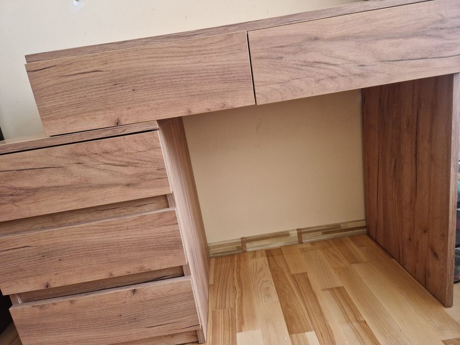 Biurko komputerowe szkolne Gamma dąb craft.