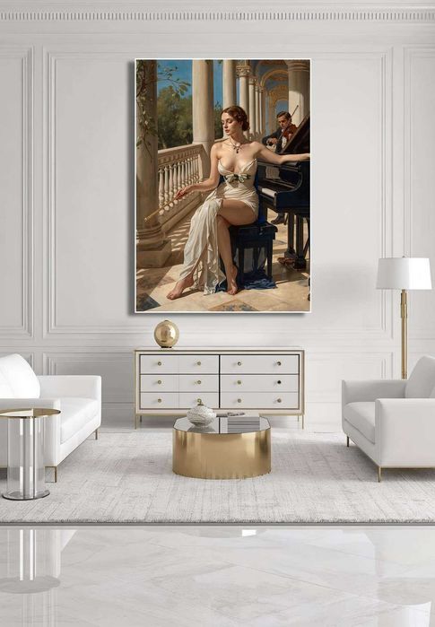 Obraz na płótnie - cykl "Wiekowa elegancja" - wielkość 75cm x 108cm