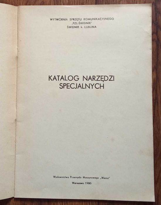 Oryginalny katalog narzędzi WSK 125 175 Kobuz Lelek  Dudek Perkoz Gil