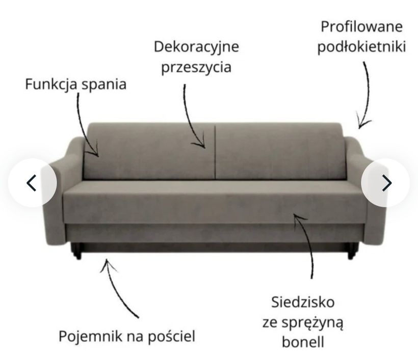 Sofa z funkcją spania