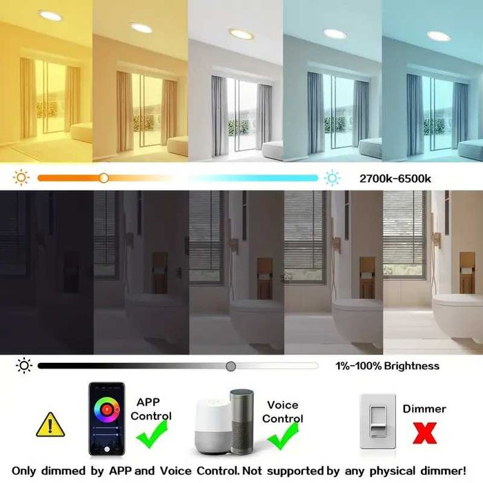 Lampada LED 40w inteligentes TUYA Wifi, Alexa, Google, mudança de cor