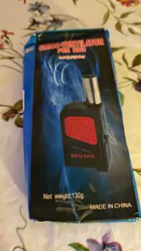 Ventoinha Eletrica para Churrasco Ar BBQ Camping