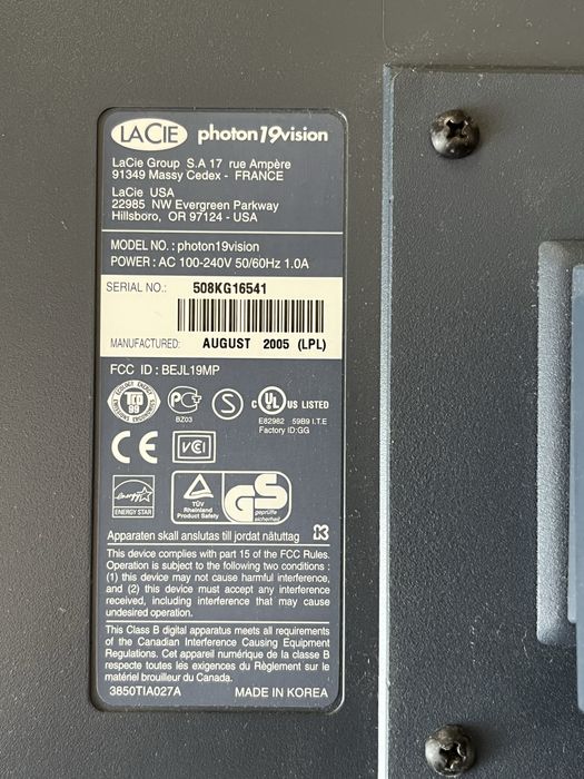 Monitor Lacie Photon 19 Vision