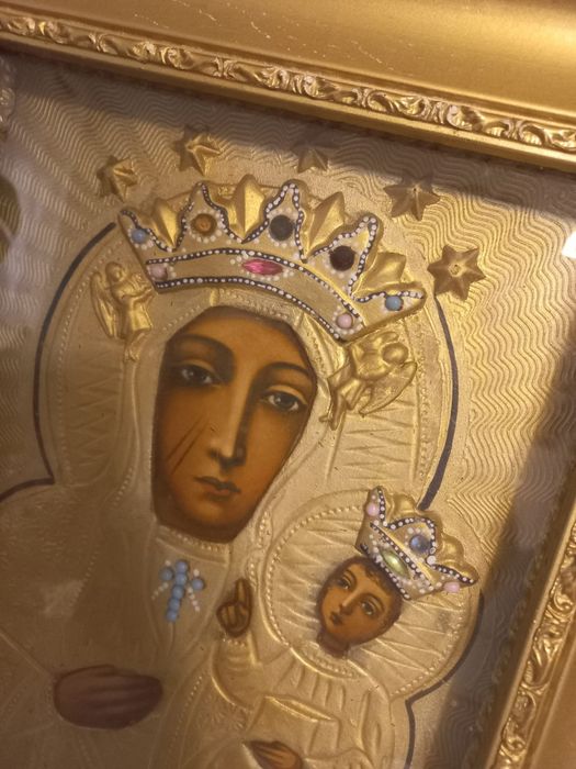 Matka Boska Częstochowska – obraz PRL, oryginał, lata 70/80