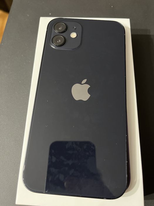 iPhone 12 preto com garantia e 92% de bateria