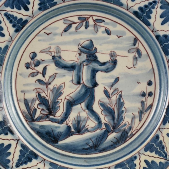 Prato em Faiança Fábrica de Sant'Anna, ano 1979