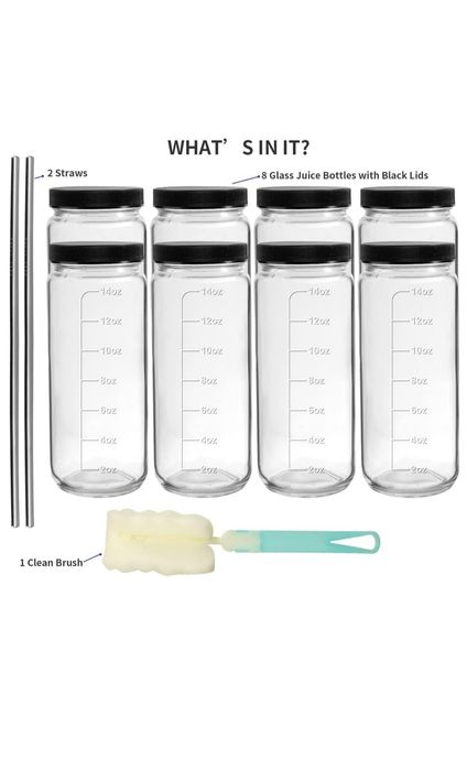 OAMCEG 8 sztuk szklanych butelek 500 ml