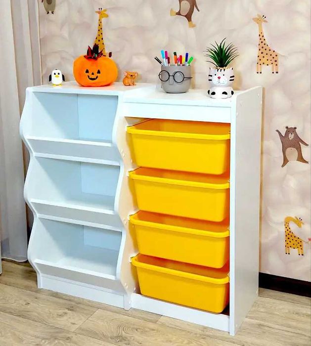 Стелаж-органайзер для іграшок 2в1