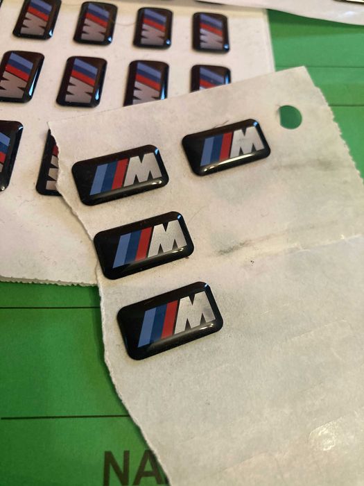 4x Oryginalne naklejki 3D BMW M Pakiet | M Power CHROM 36 11 2 228 660