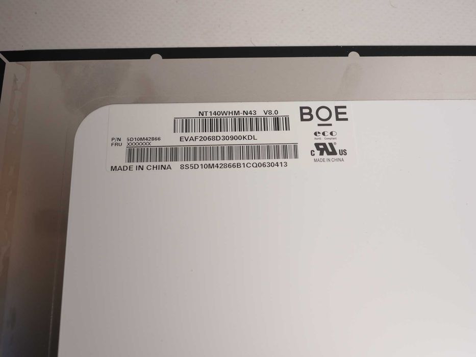 Матриця NT140WHM-N43 V8.0 14.0 1366x768 30pin 262K 45% NTSC 220 cd/m
