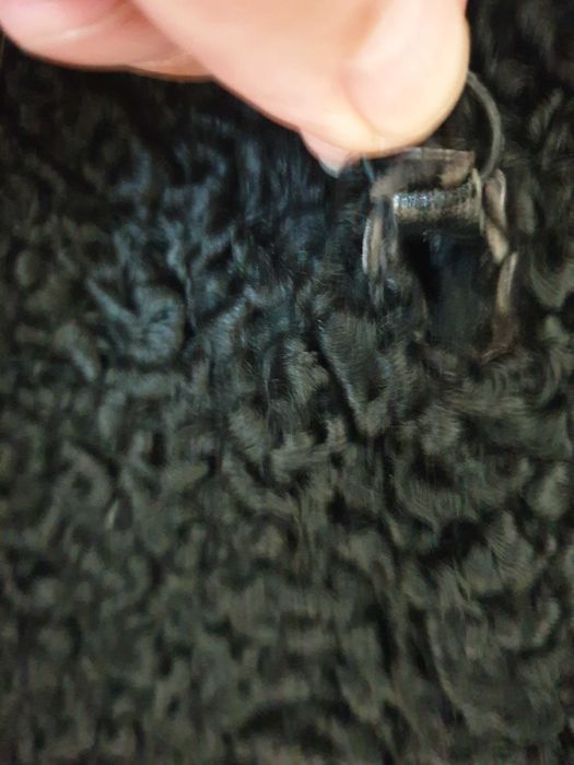 Futro karakuły proste czarne