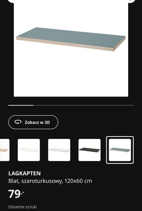 Blat biurka Lagkapten 120x60