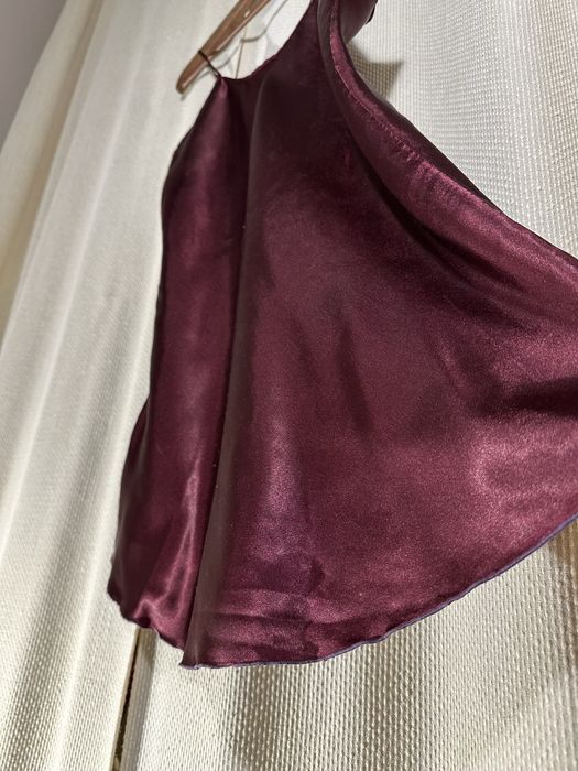 Halka bordowa damska