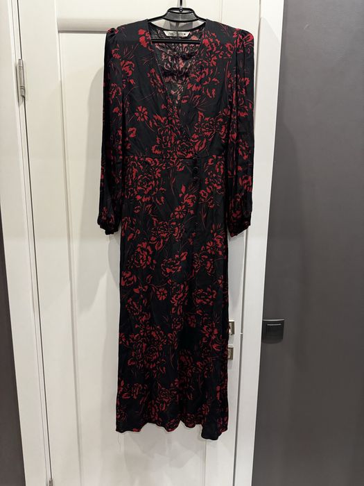 Максі сукня zara з довгим рукавом