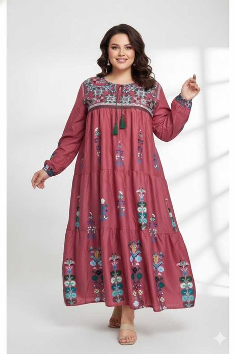 Довга сукня вишиванка 54 56 розмір нова