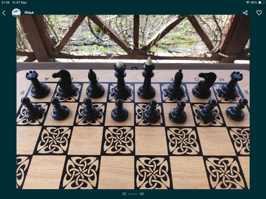 Шахмати шахи карболитовые + Нарды размер доски 51х52 см