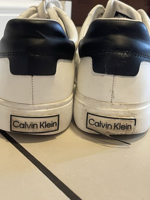 Sneakersy skórzane Calvin Klein Lace up