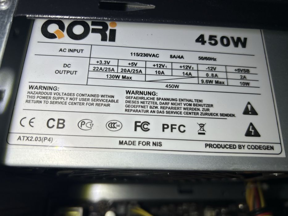 Компʼютер 128ssd+500hdd 8gb ddr3