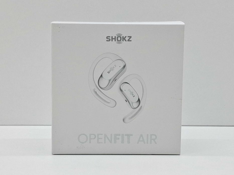 Słuchawki bezprzewodowe douszne białe Bluetooth Shokz OpenFit Air + etui