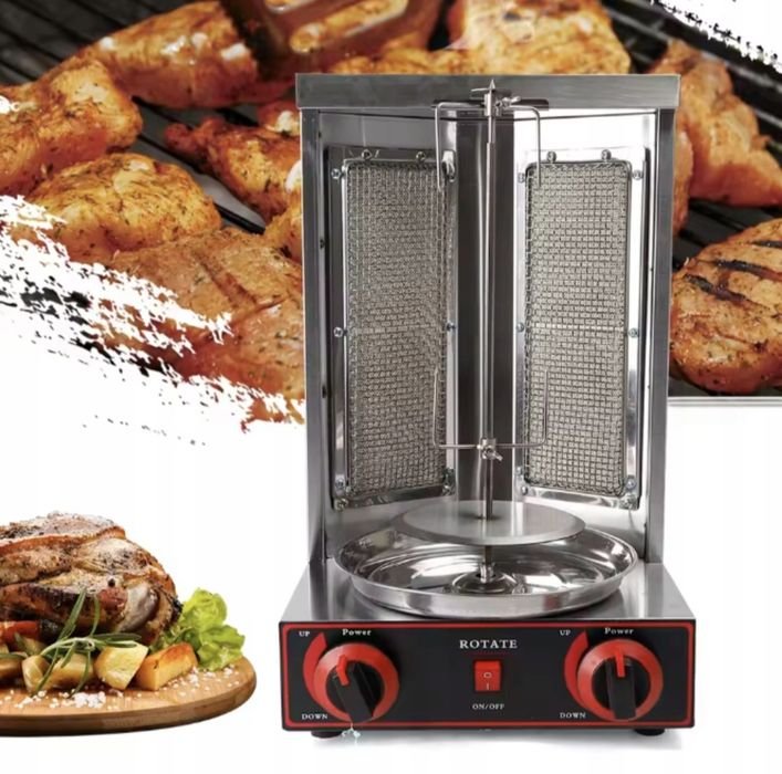 Opiekacz Do Kebaba Gazowy Domowy LPG 3000W Profesjonalny Grill Pionowy