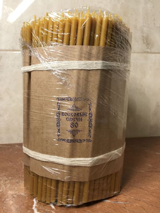 Воскові свічки №80-400 свічок. Восковые свечи 
№80-300 свечей