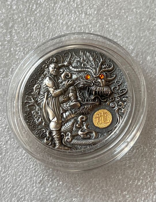 DRAGON - silver coin 2 Oz - Shaolin Kung Fu