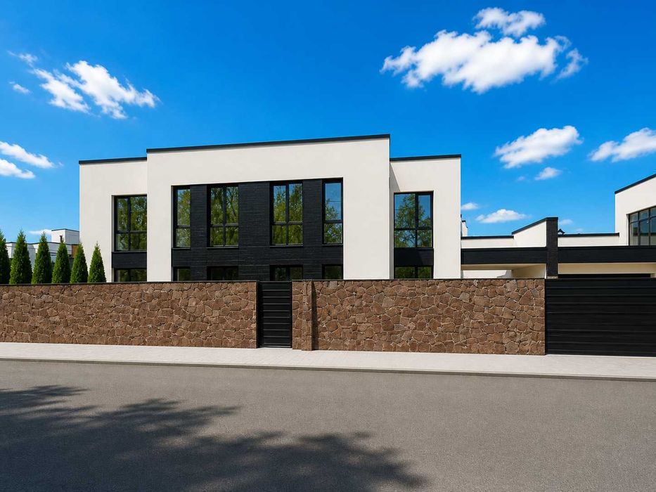 ПРОДАМ дім  загороджений дуплекс з гаржем та терасою 160 м² , 3сот ГАЗ  підключенні всі міські комунікації