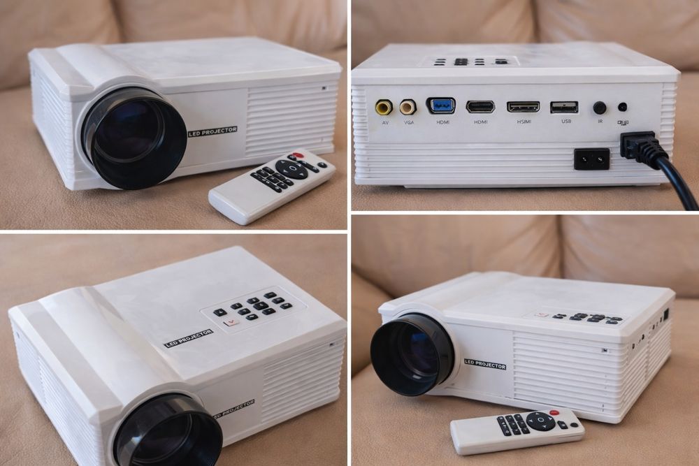 Projetor LED Full HD com HDMI, USB e Comando – Excelente Estado