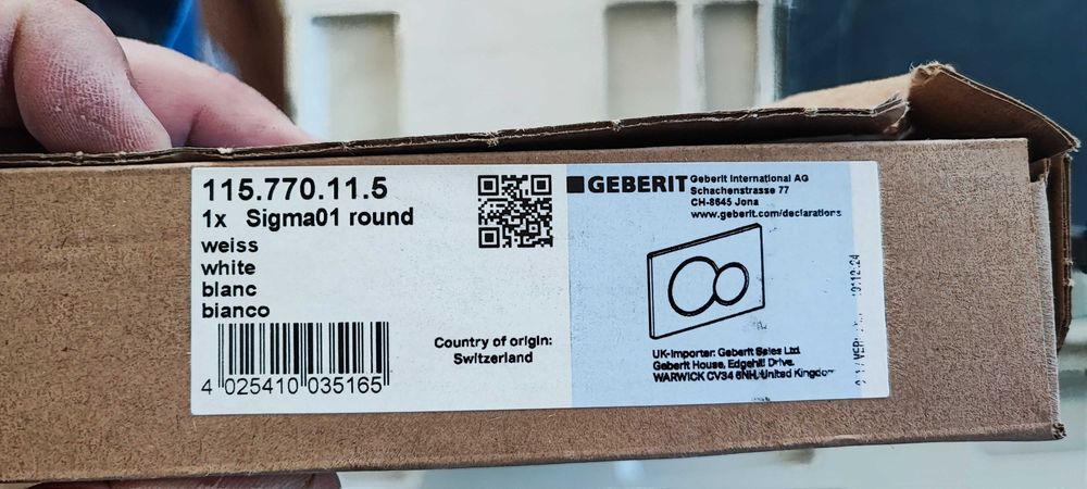 Przycisk Geberit sigma biały nowy