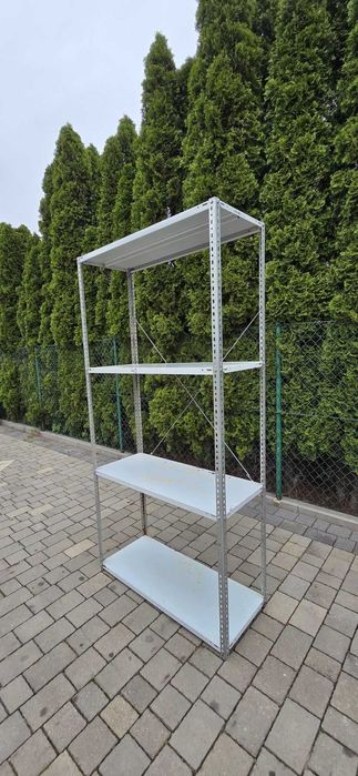 Regał skręcany wolnostojący metalowy półka 40x100cm / 200cm wys4 półki