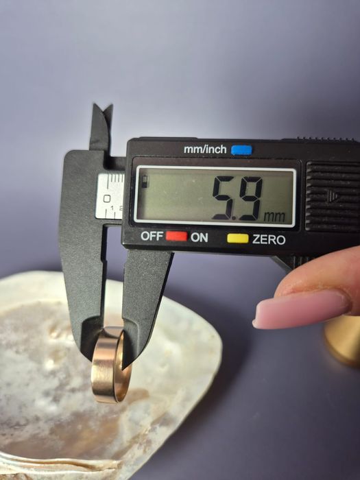 Złota 585 obrączka szeroka klasyczna prosta