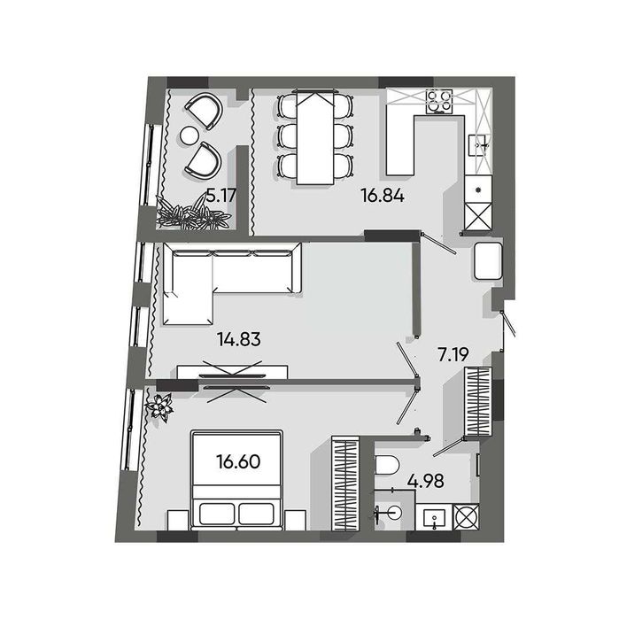 2-кімнатна квартира за адресою вул. Пластова (площа 68 м²) - Atlanta.ua - фото 3