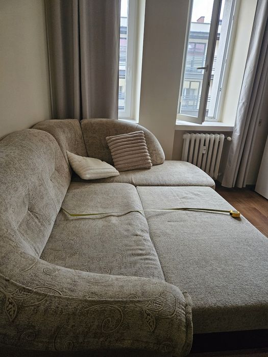 Kanapa sofa rozkładana beżowa