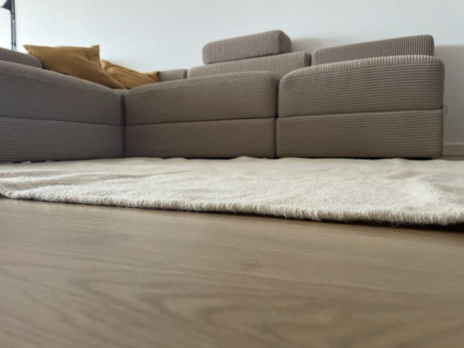 IKEA TIDTABELL 133x195 cm , 100% lã, tecelagem plana, bege