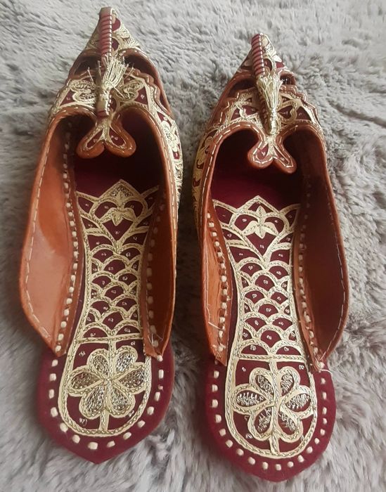 Восточные тапочки из натуральной кожи