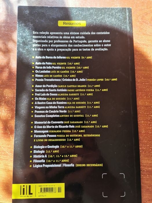 Livro de Resumos Amor de Perdição