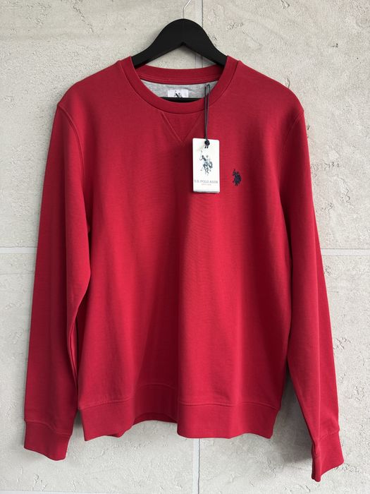 Nowa Bawełniana Bluza Męska U.S Polo Assn Czerwona L