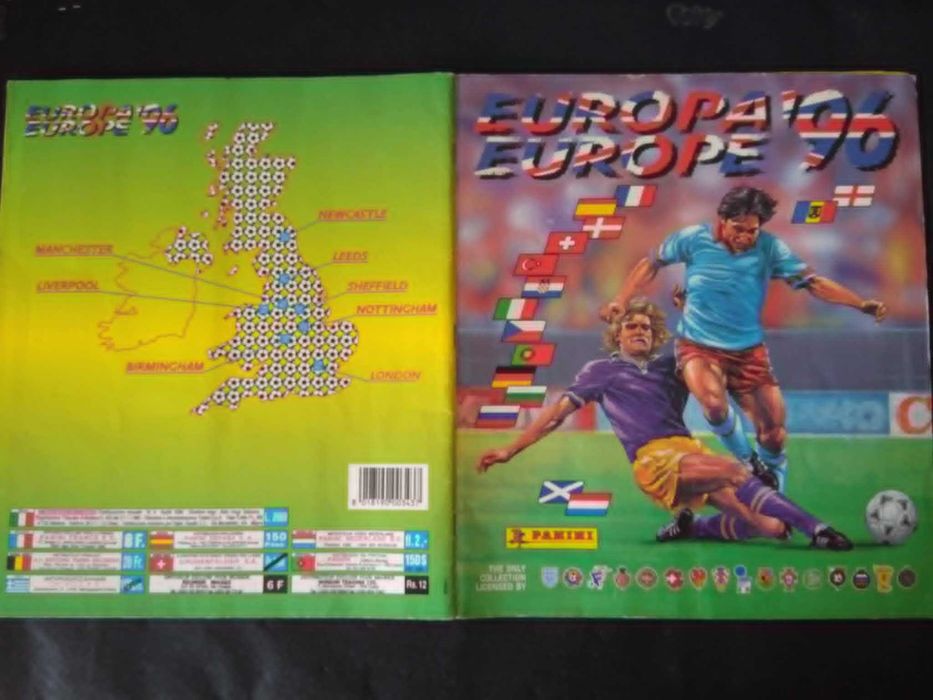 Caderneta EURO 96 Incompleta Bastante Preenchida.