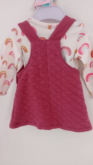 Sukienka body zestaw komplet F&F 68 3-6