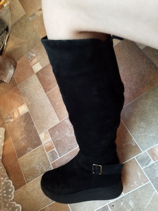 Сапожки замшевые еврозима, размер 37