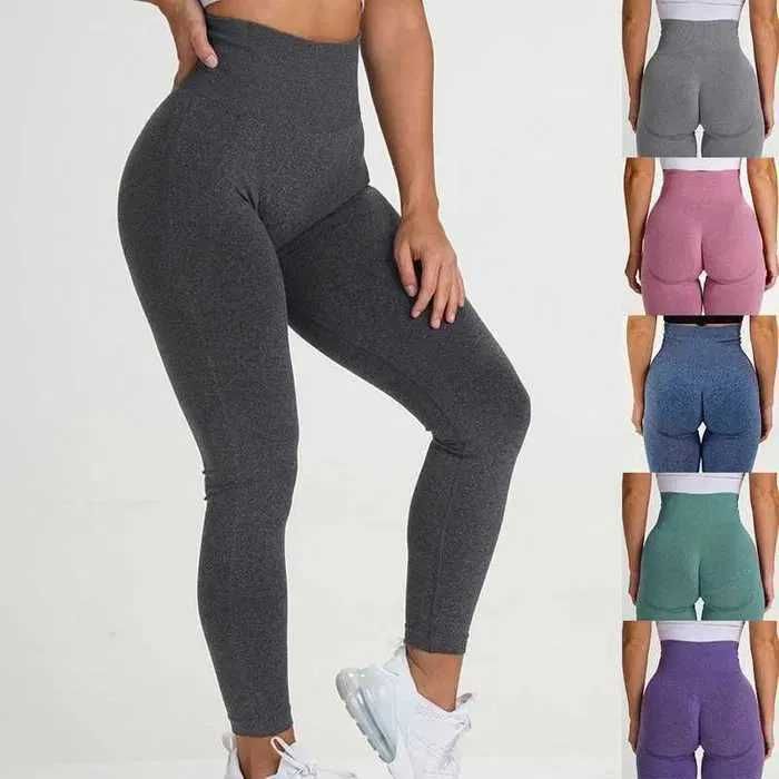 Legginsy sportowe getry CZARNE SZARE push up M 38 36 FITNESS pilates