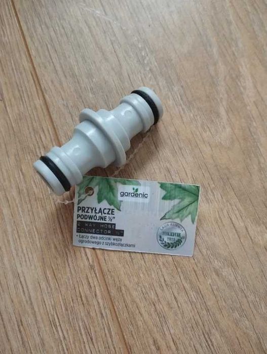 Gardenic Przyłącze Podwójne Do Węża Ogrodowego Łącznik Szybkozłączek Solidny Mocny