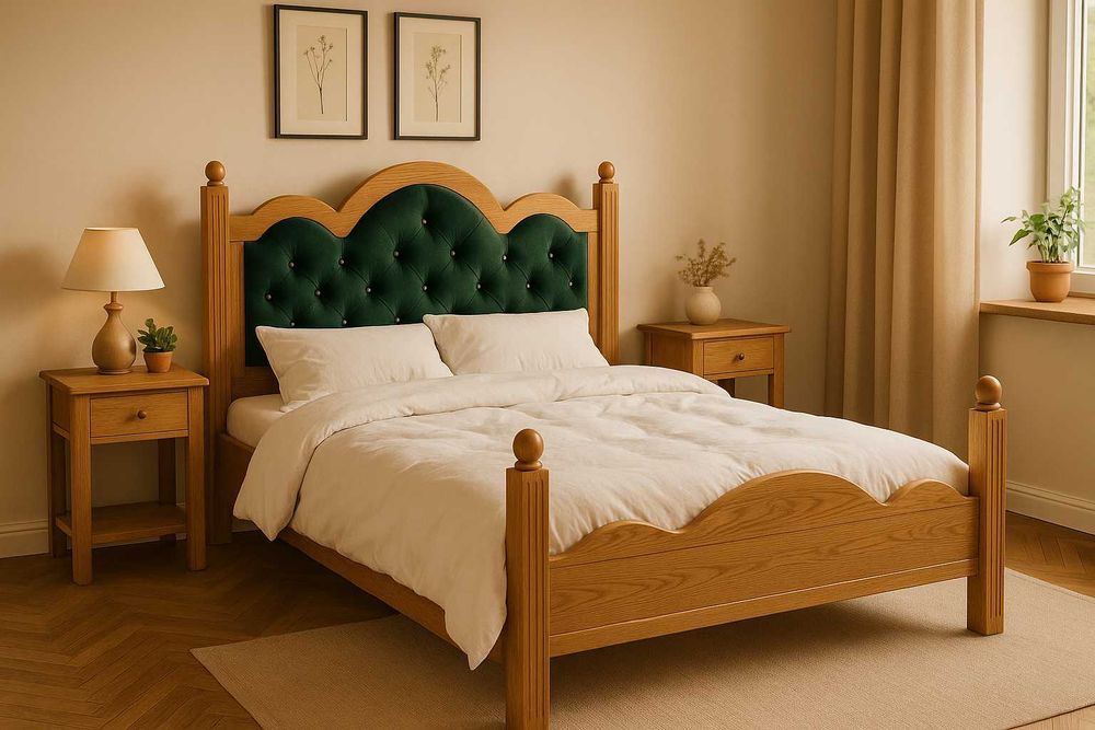 Łóżko Dębowe 160x200cm, 100% Lite Drewno, DĄB, Różne Wymiary.