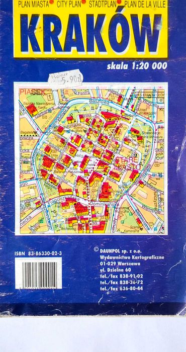 Kraków - plan miasta 2 sztuki